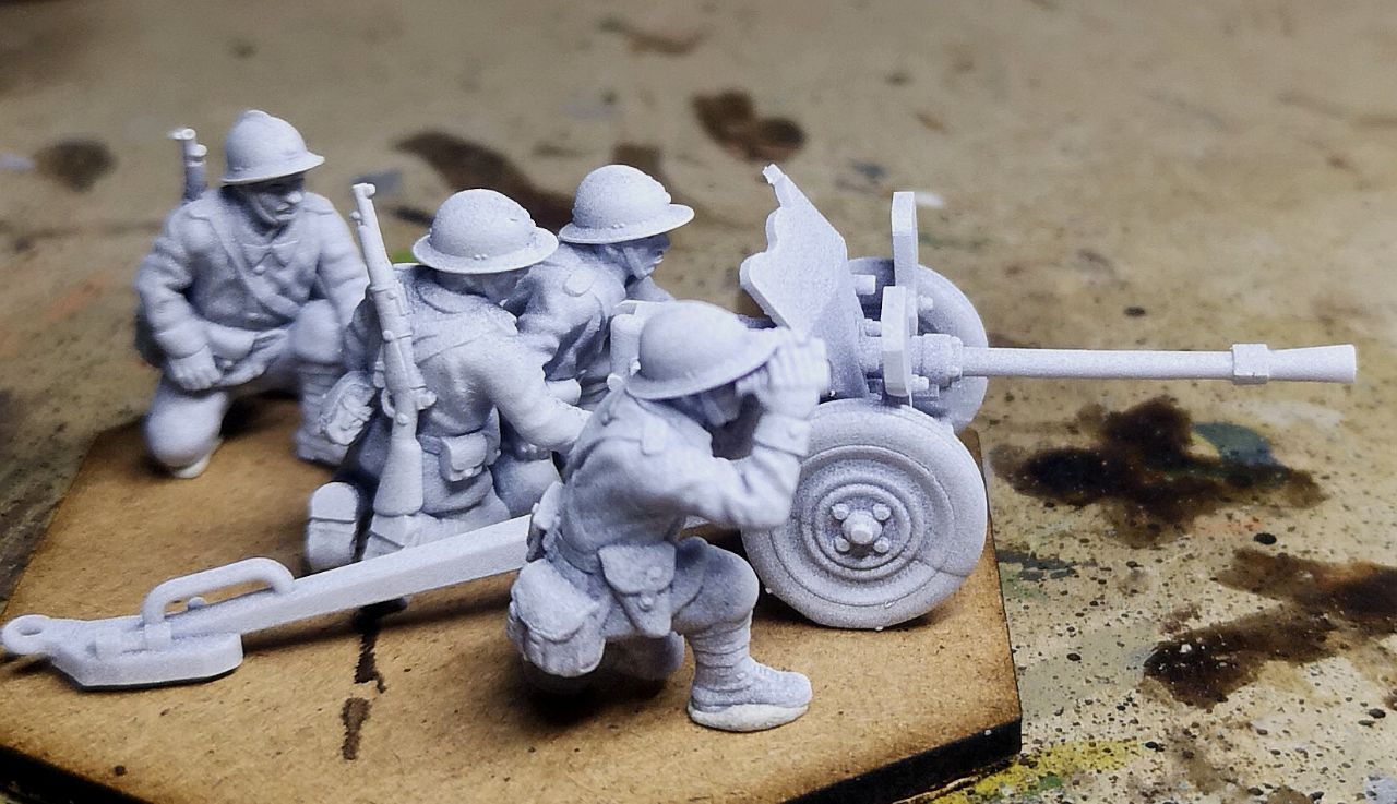 WW2 28mm French 25mm AT GUN